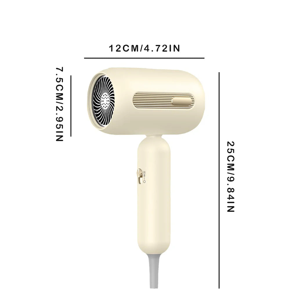Portable Hair Dryer Hot Cold Wind Hair Care Quick Dry Professional Hairdryer Negative Lonic 1900W 3th Gear Household Blow Dryer
