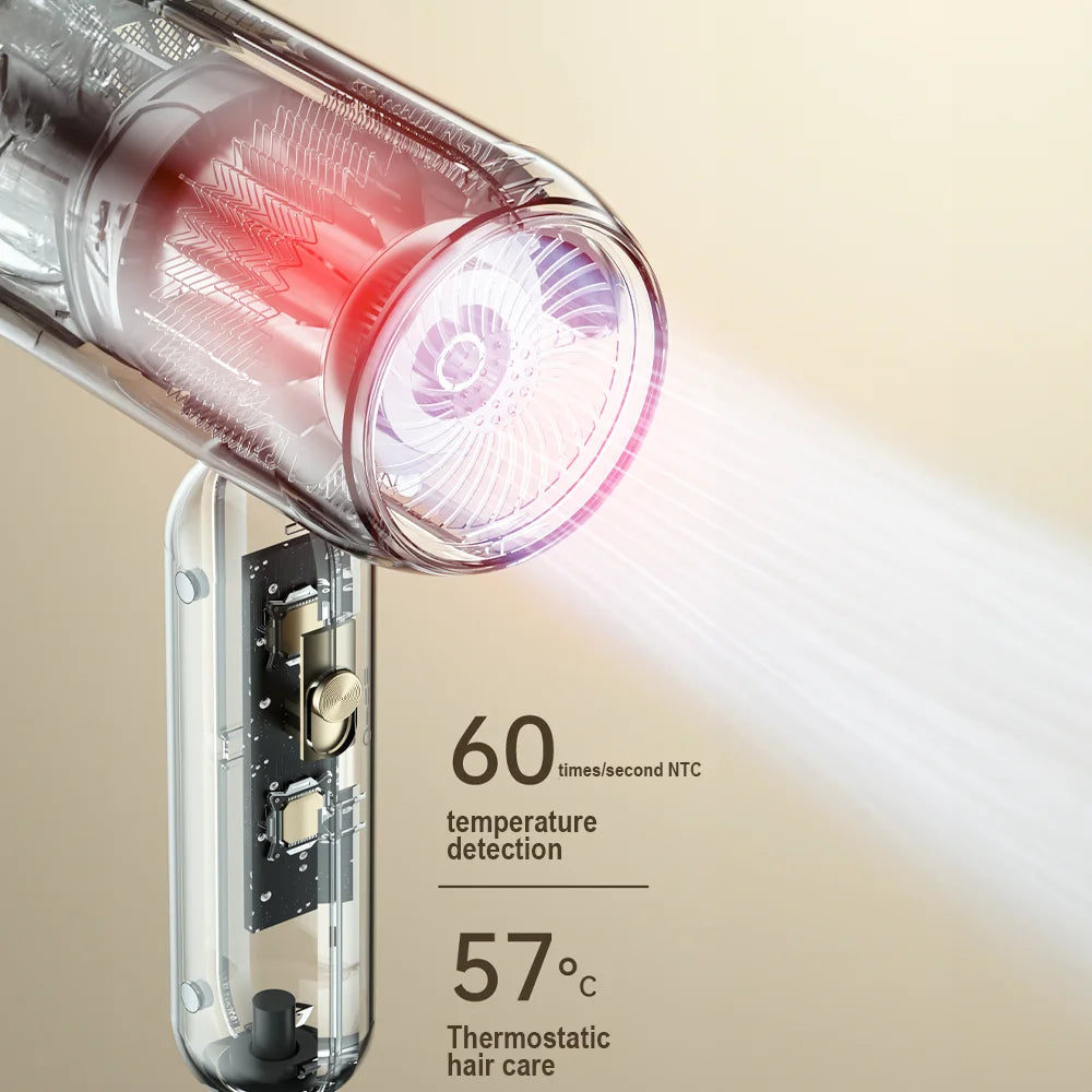 Portable Hair Dryer Hot Cold Wind Hair Care Quick Dry Professional Hairdryer Negative Lonic 1900W 3th Gear Household Blow Dryer