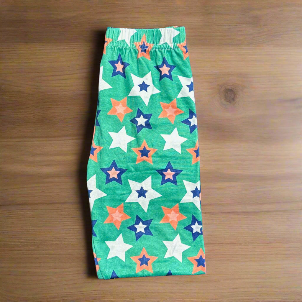 Green star design leggings