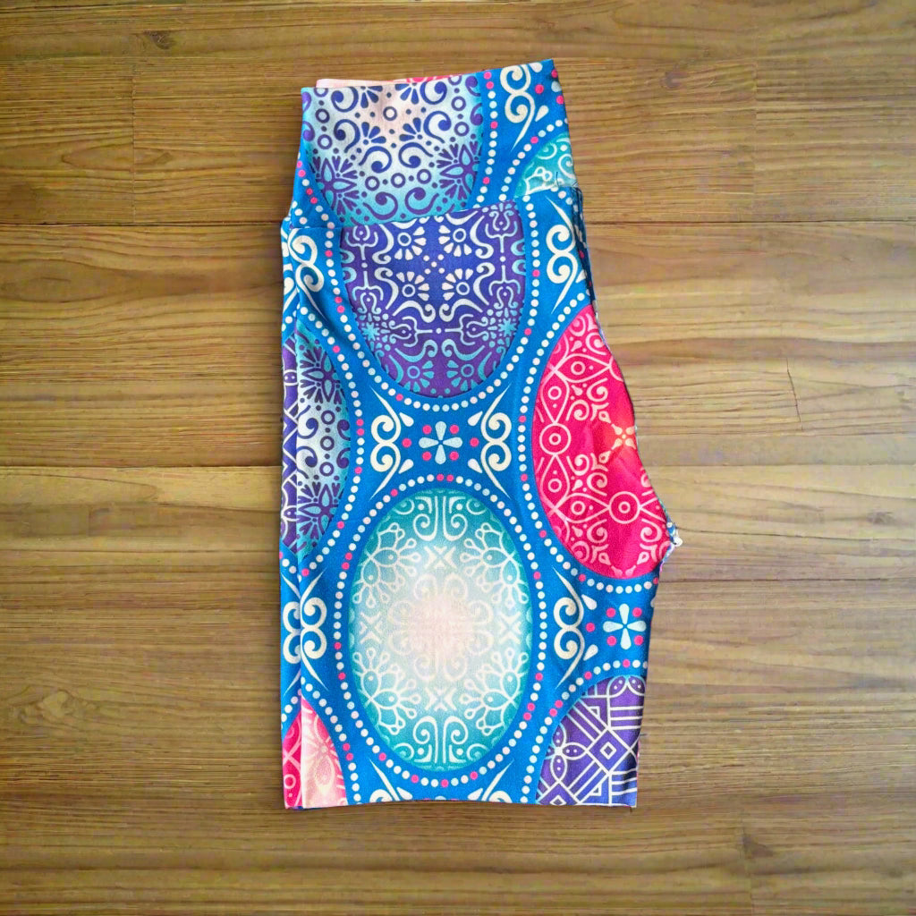 Mystical patterned full length stretch leggings