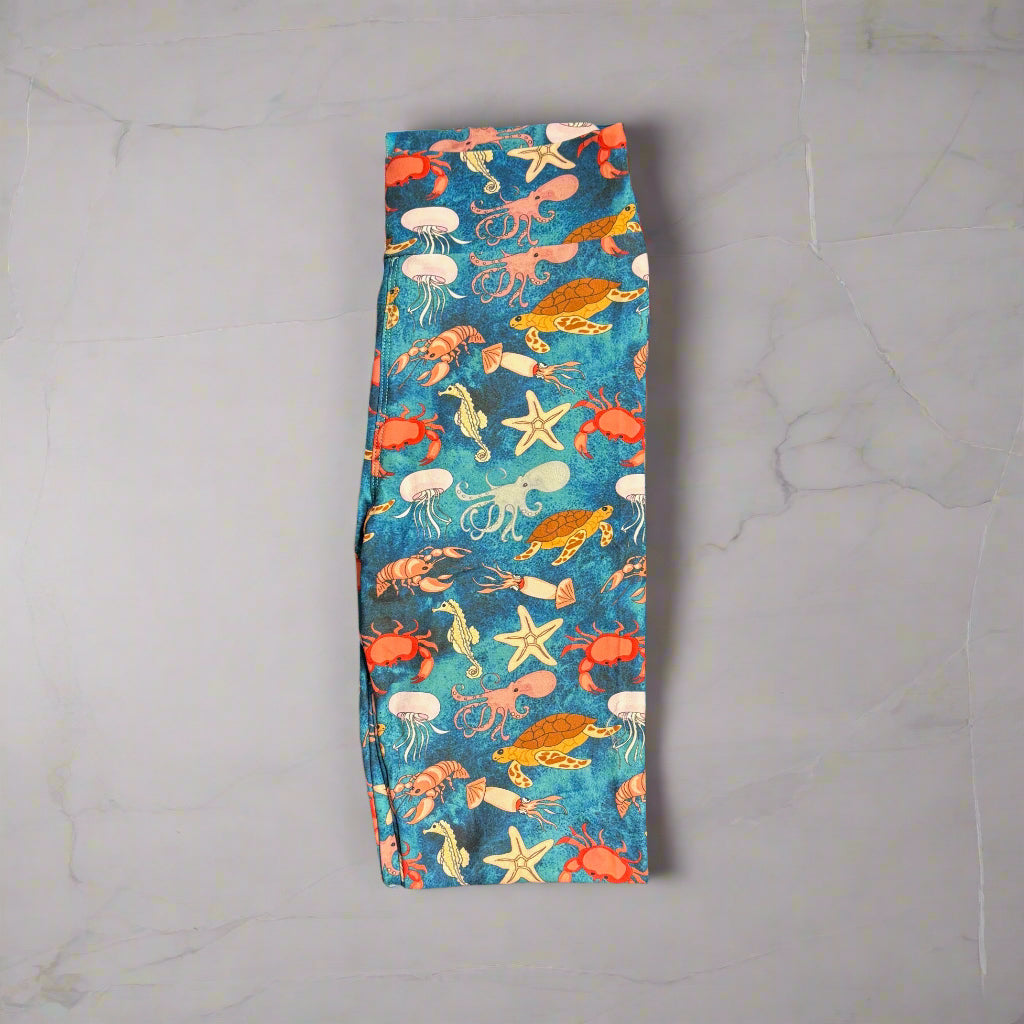 Sea creatures full length, stretch leggings
