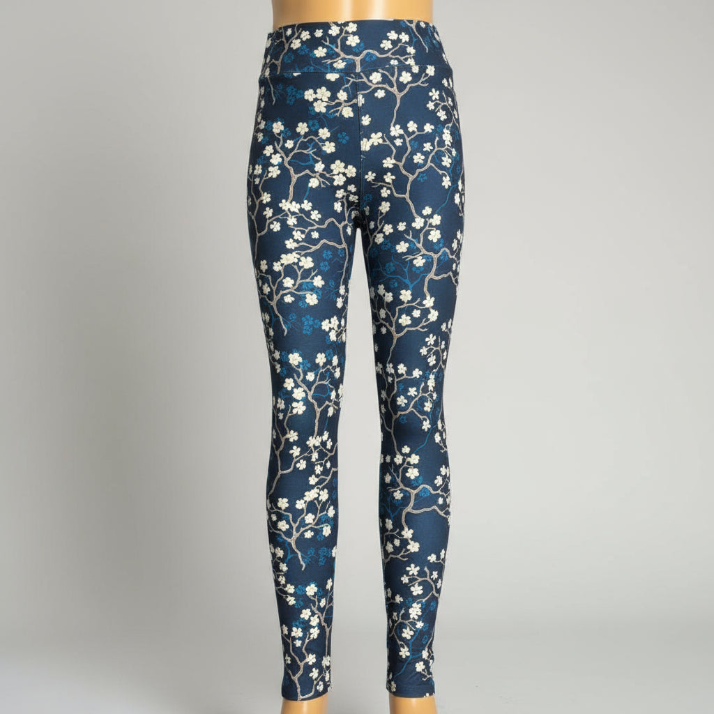 Winter floral design leggings