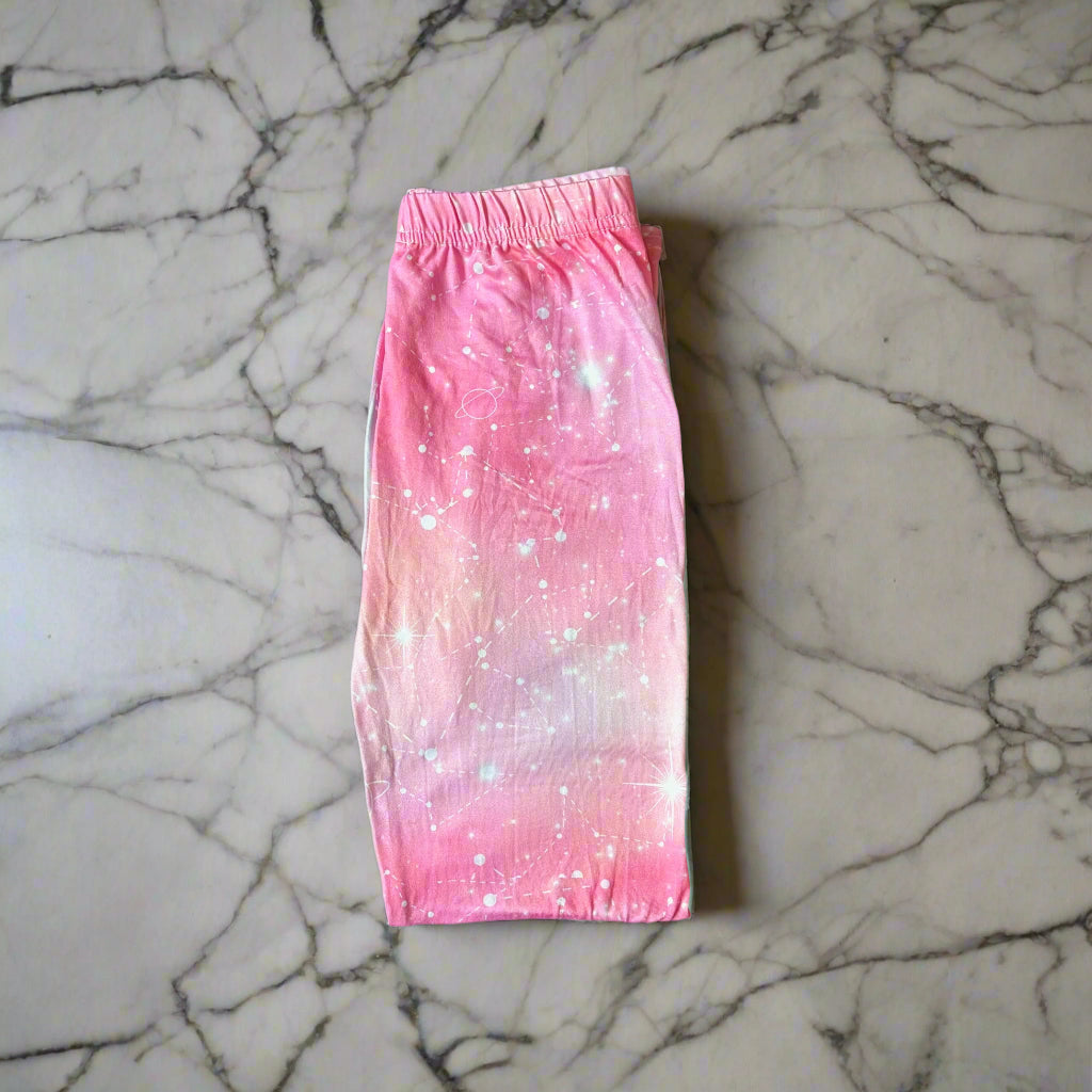 Pink constellation design full length leggings