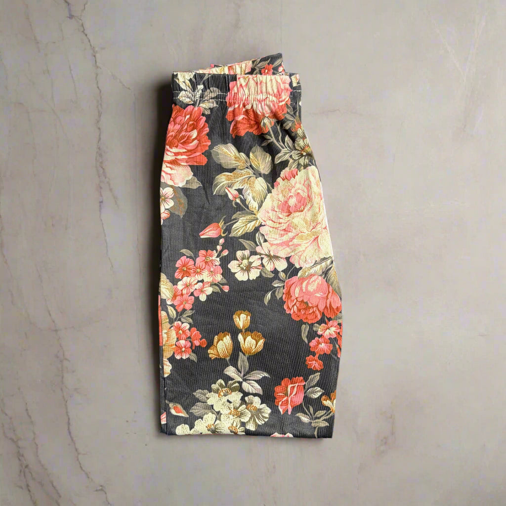 Garden design full length stretch leggings