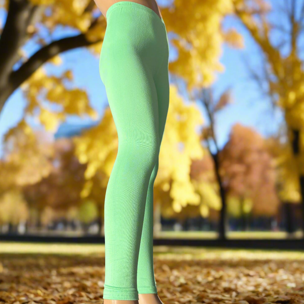 Mint green full length leggings