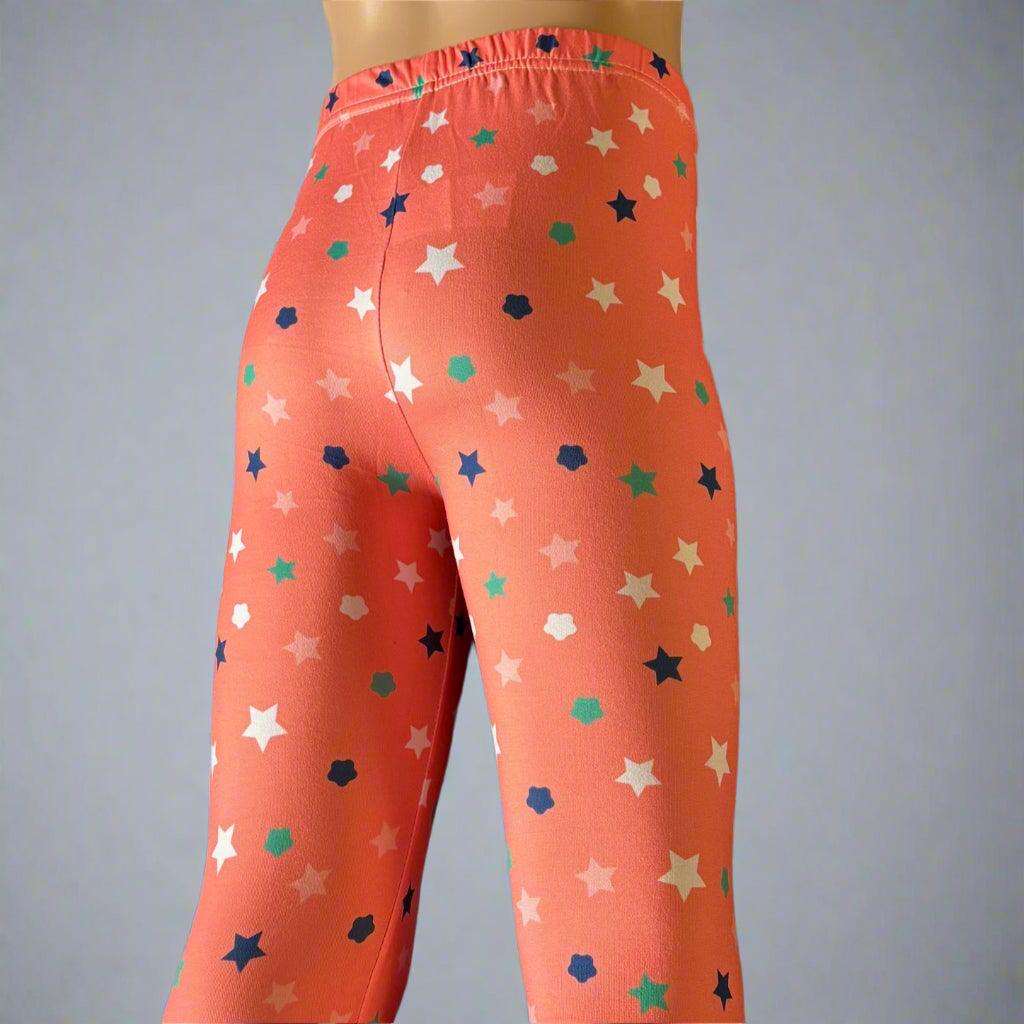 Orange star design leggings