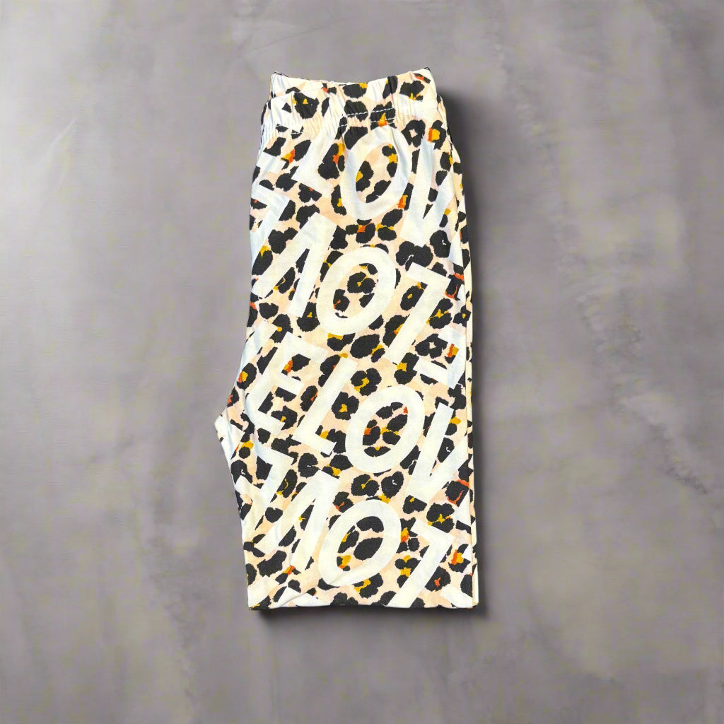 'Leopard love' design full length leggings