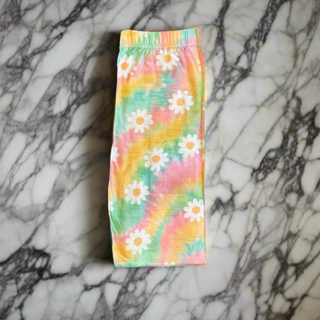 Rainbow Daisy full length stretch leggings