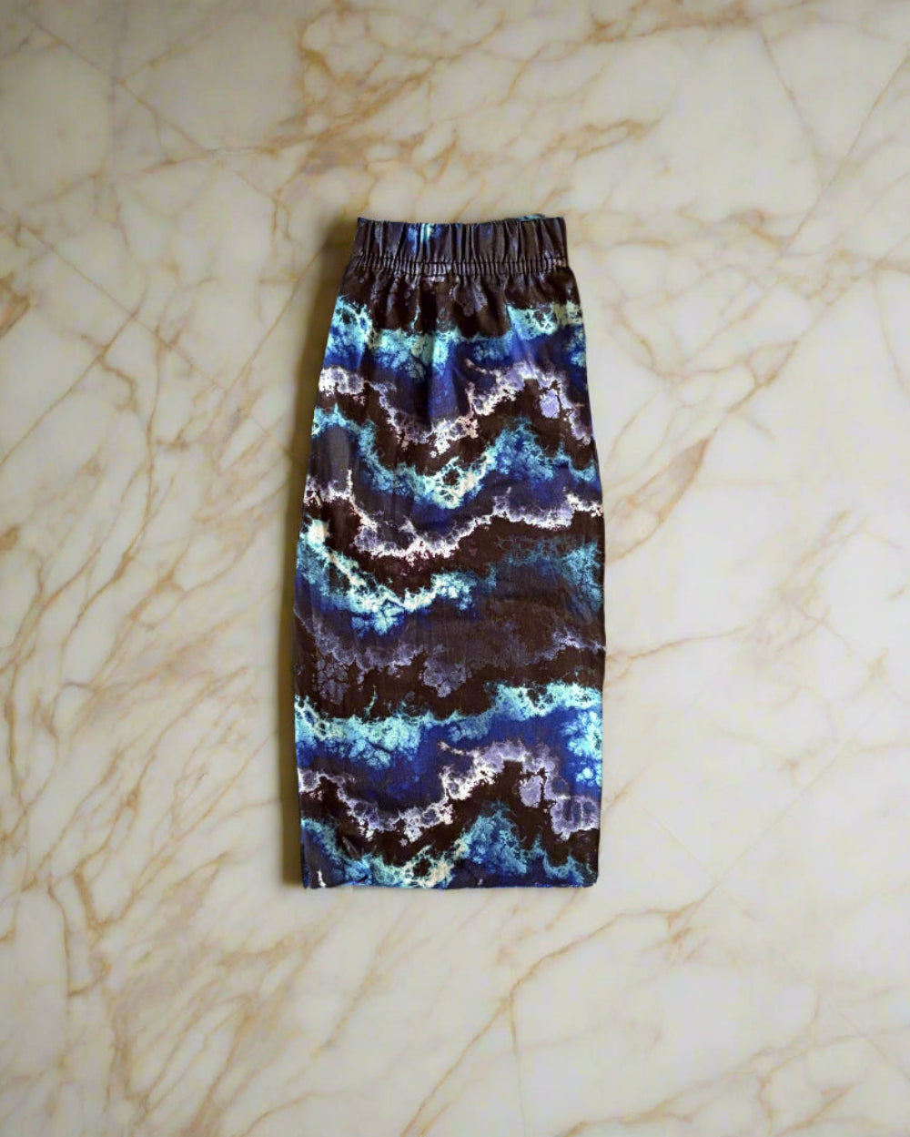 'Blue Electric' design full length stretch leggings