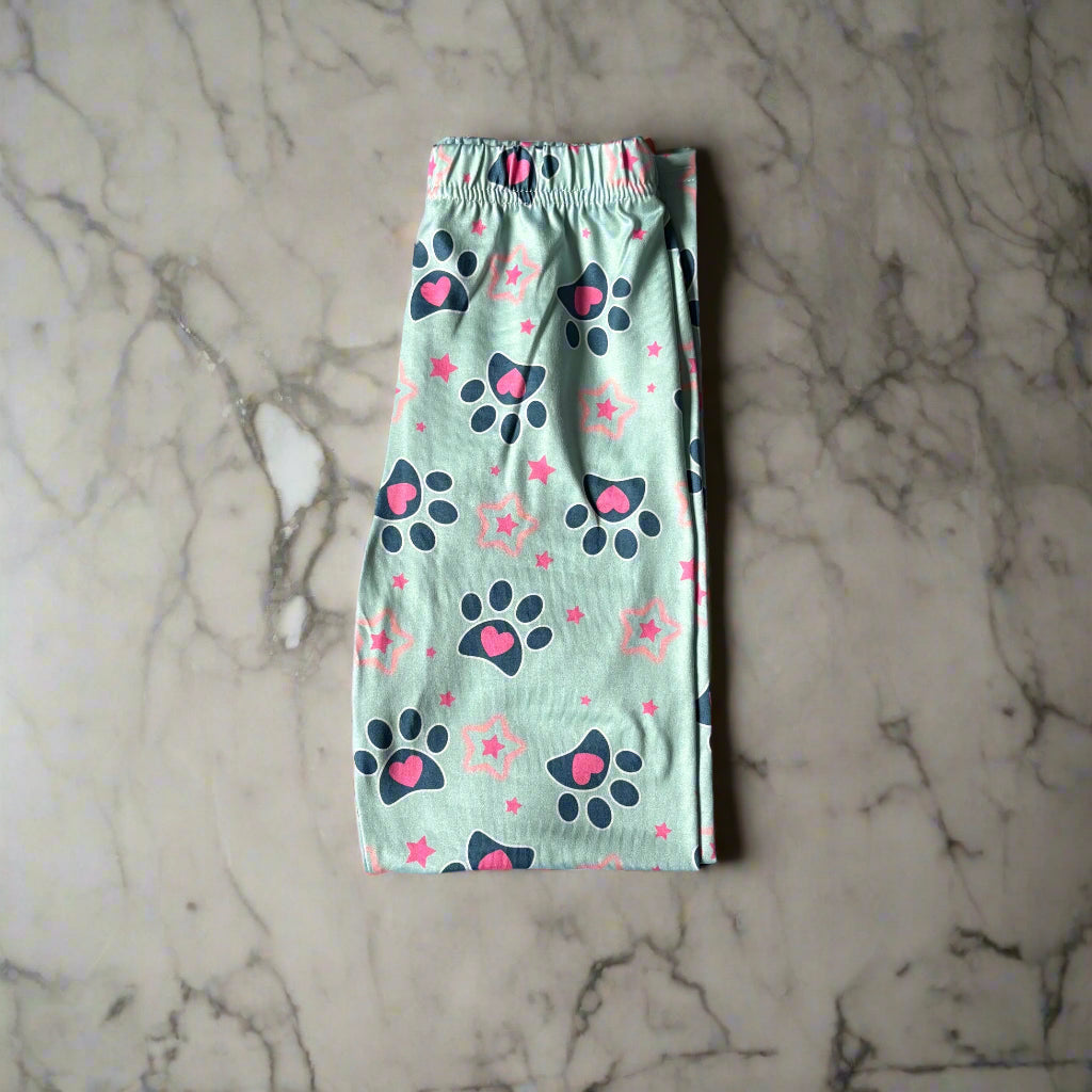 Stars and paws design cute leggings