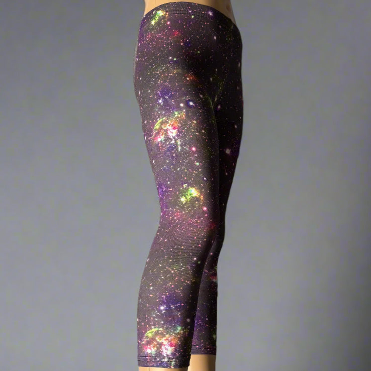 Night Skies design full length, stretch leggings