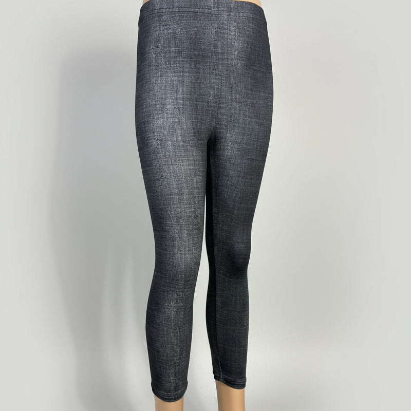 Denim pattern leggings