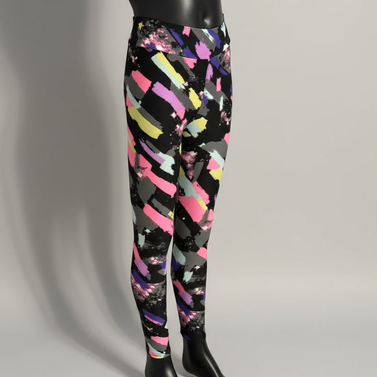 'Jazz brush' design full length leggings