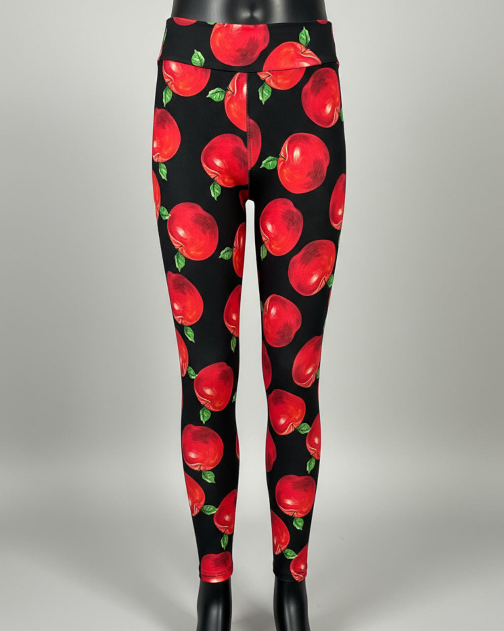 Apple design full length stretch leggings