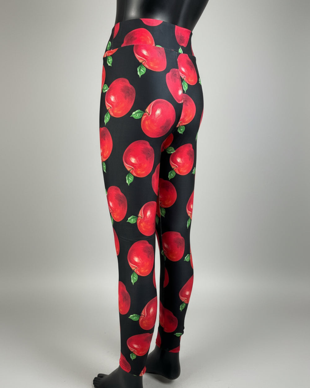 Apple design full length stretch leggings