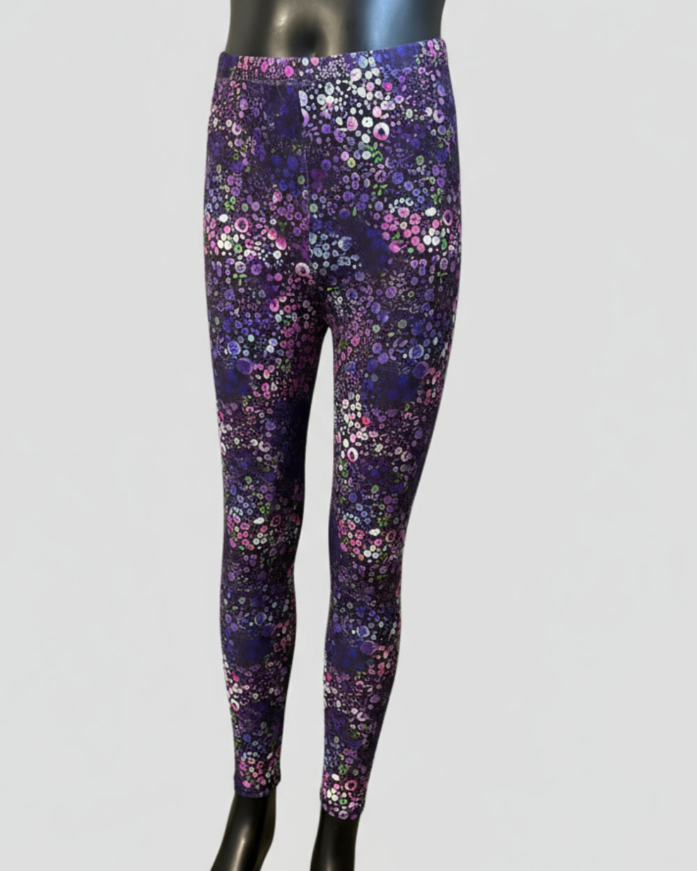 Blueberry design full length stretch leggings