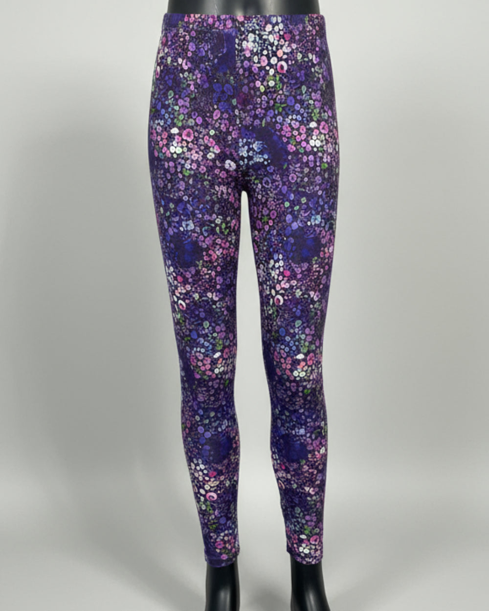 Blueberry design full length stretch leggings