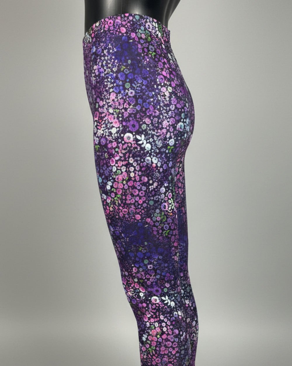 Blueberry design full length stretch leggings