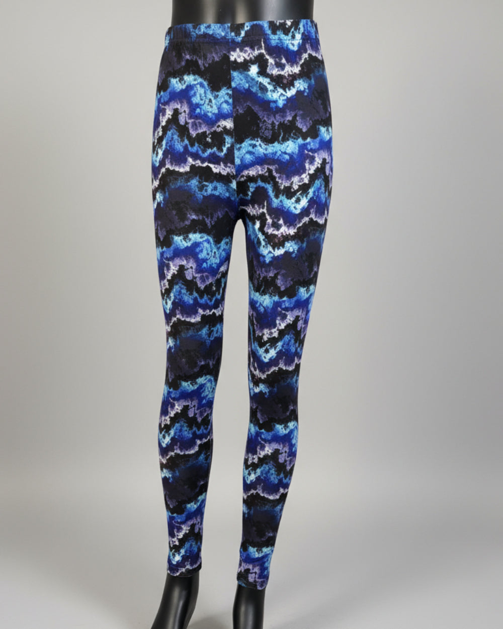 'Blue Electric' design full length stretch leggings