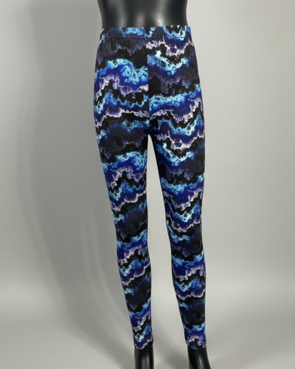 'Blue Electric' design full length stretch leggings