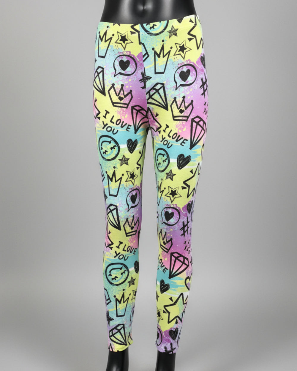 Cool scrawl design full length leggings