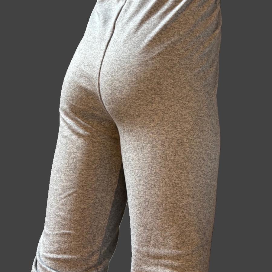 Jersey grey full length stretch leggings
