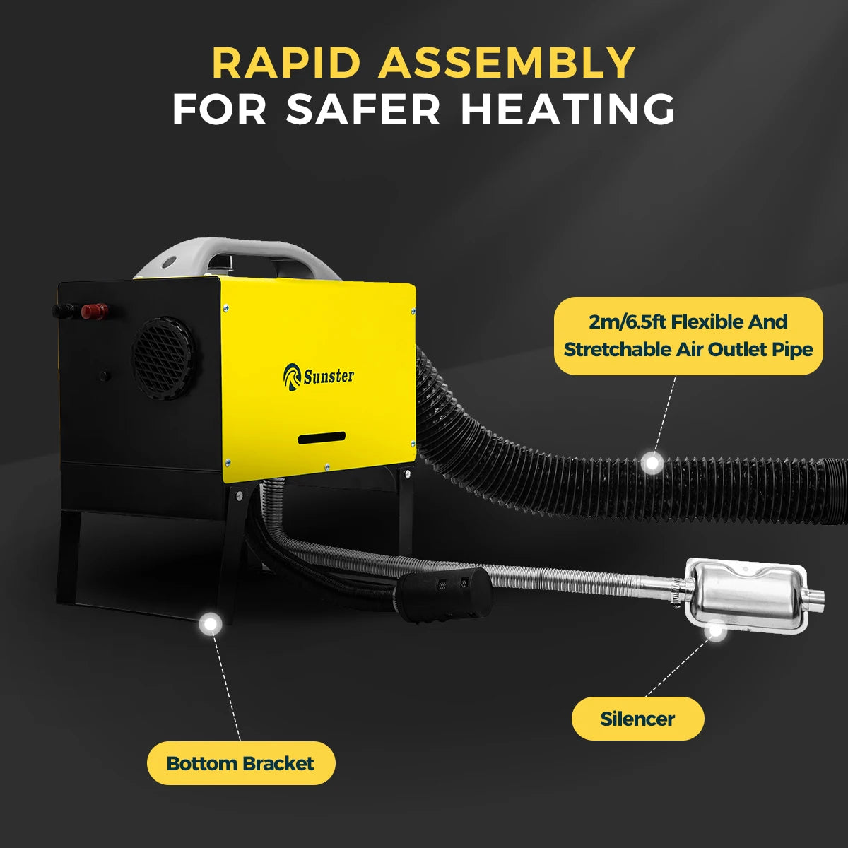 Diesel Heater 8KW 12V 24V Diesel Air Heater with LCD Panel and Remote Control Parking Heater Low Noise for Truck Trailer Boat