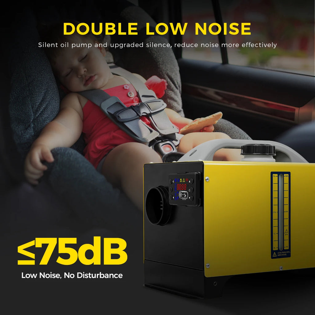 Diesel Heater 8KW 12V 24V Diesel Air Heater with LCD Panel and Remote Control Parking Heater Low Noise for Truck Trailer Boat