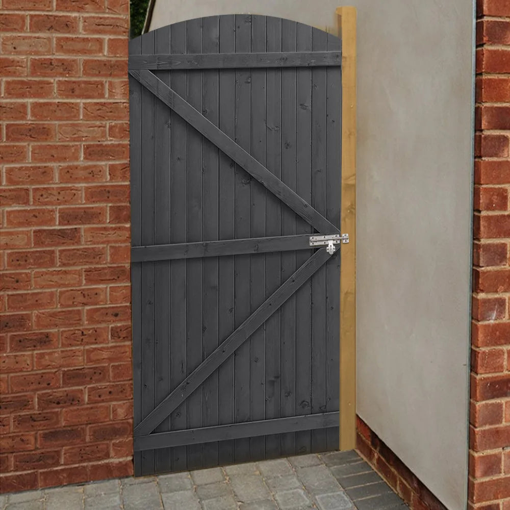 【Breeins】Outdoor antiseptic wood courtyard fence door garden courtyard entrance guardrail with fence