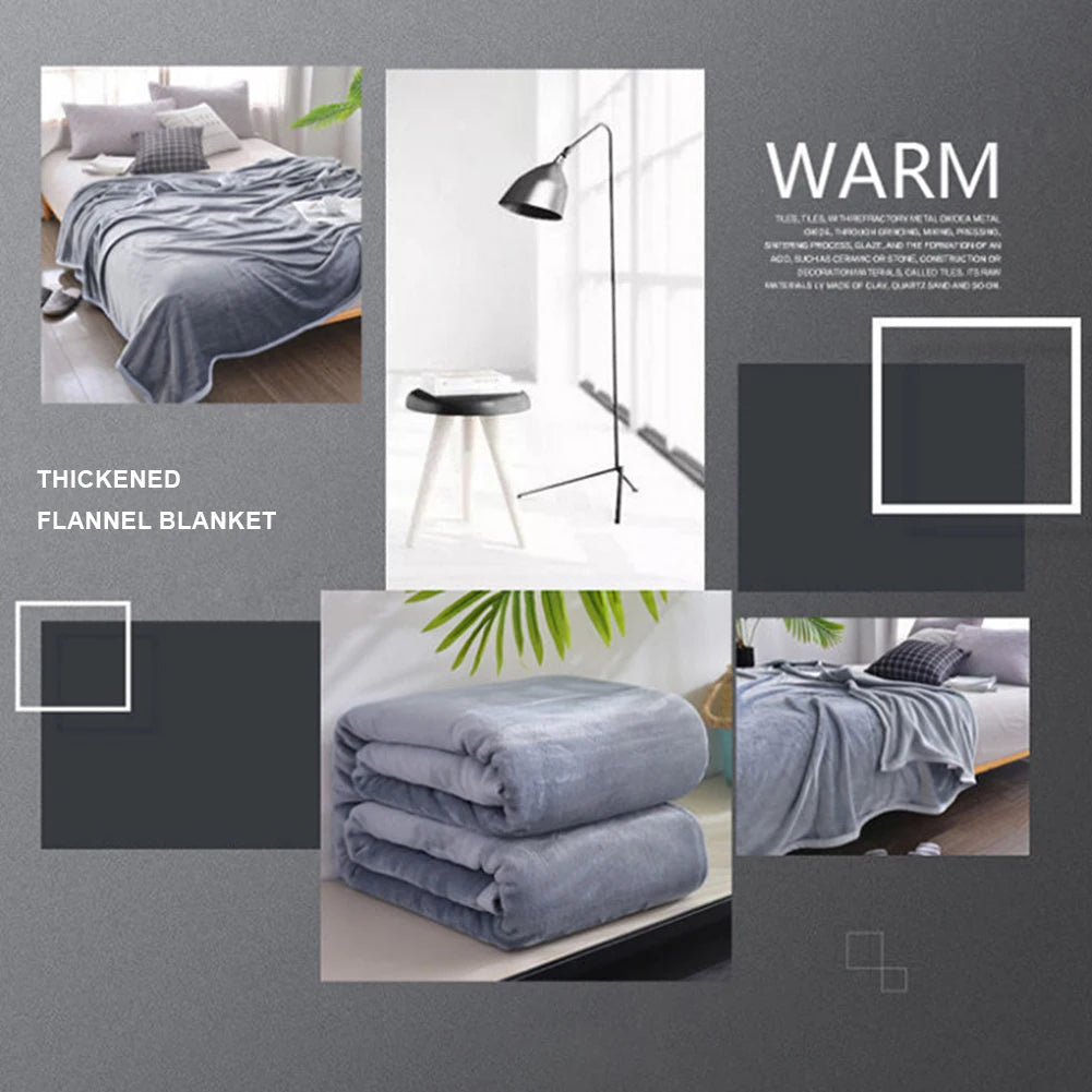 1-10PCS Flannel Fleece Blanket Winter Cozy Soft Blankets Multifunctional Farley Plush Blanket Cover Thermal Mat For Home Office