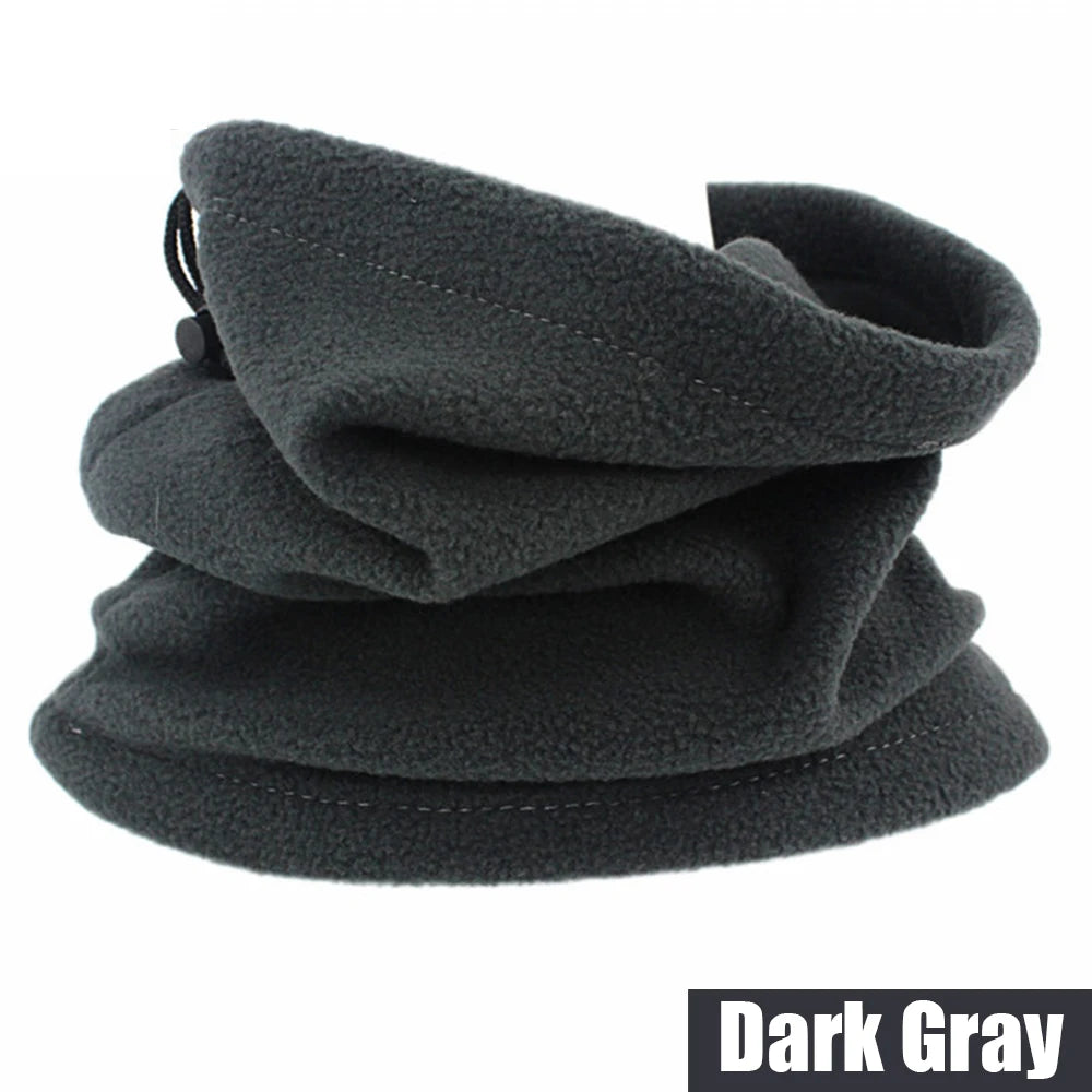 Neck Warmer Fleece Black Cycling Winter Adults Snood Mask Scarf Tube Face Unisex