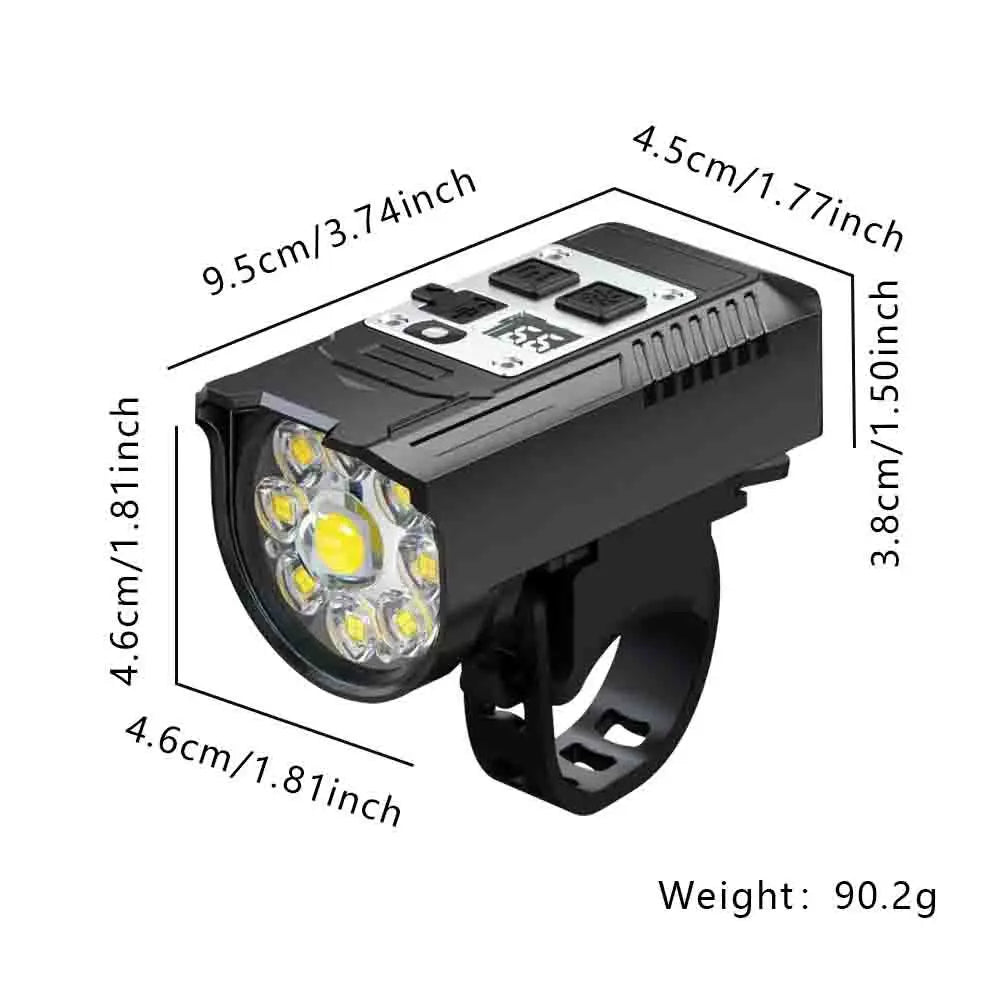9LED Bike Light Type-C Rechargeable Bicycle Front Lights Intelligent Sensor MTB Flashlight Bike Headlight for Cycling Front Lamp