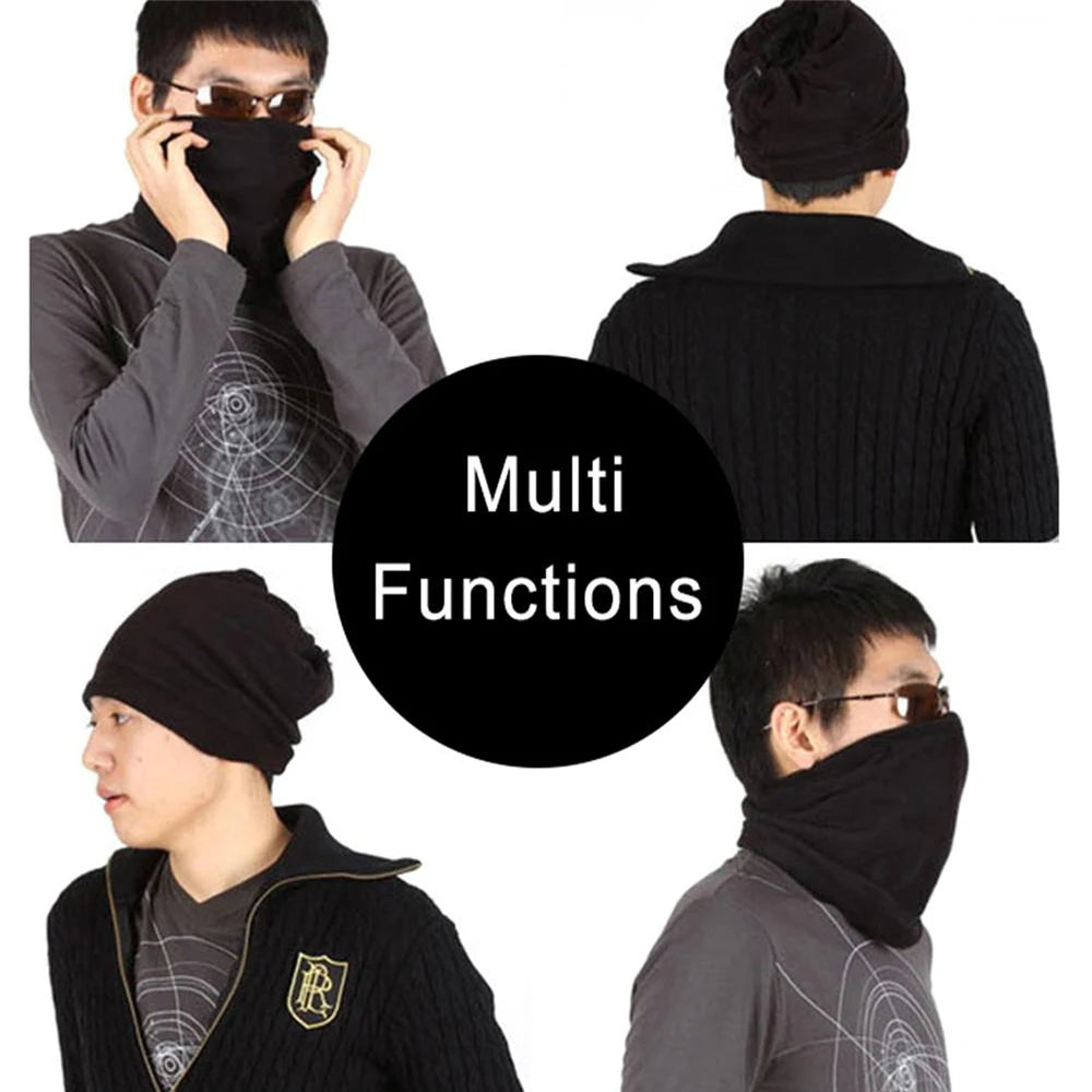 Neck Warmer Fleece Black Cycling Winter Adults Snood Mask Scarf Tube Face Unisex