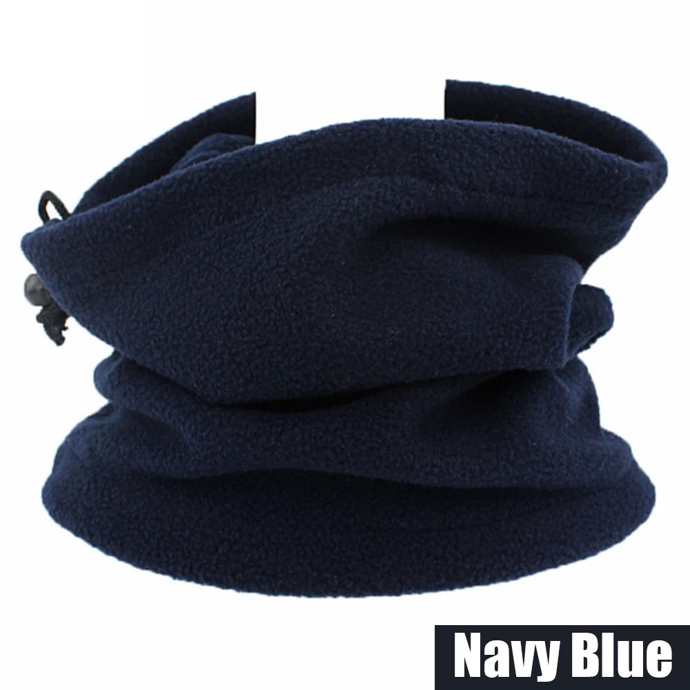 Neck Warmer Fleece Black Cycling Winter Adults Snood Mask Scarf Tube Face Unisex