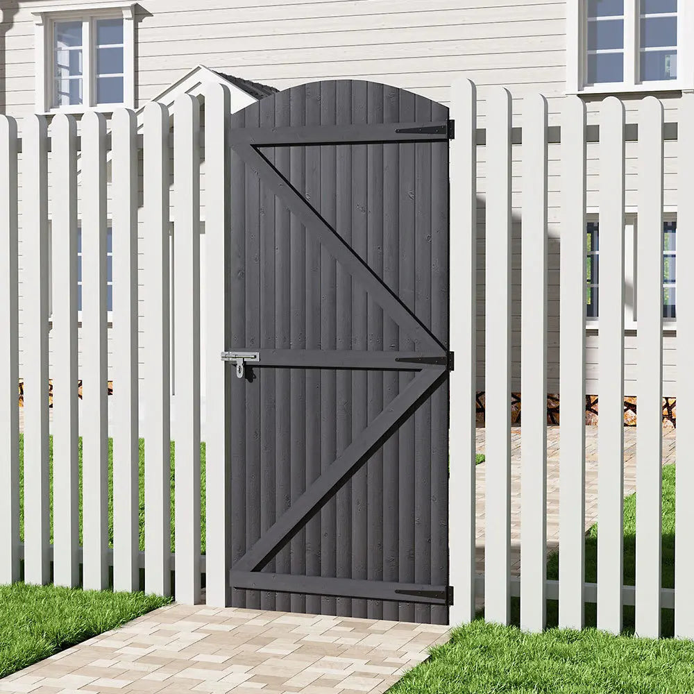 【Breeins】Outdoor antiseptic wood courtyard fence door garden courtyard entrance guardrail with fence