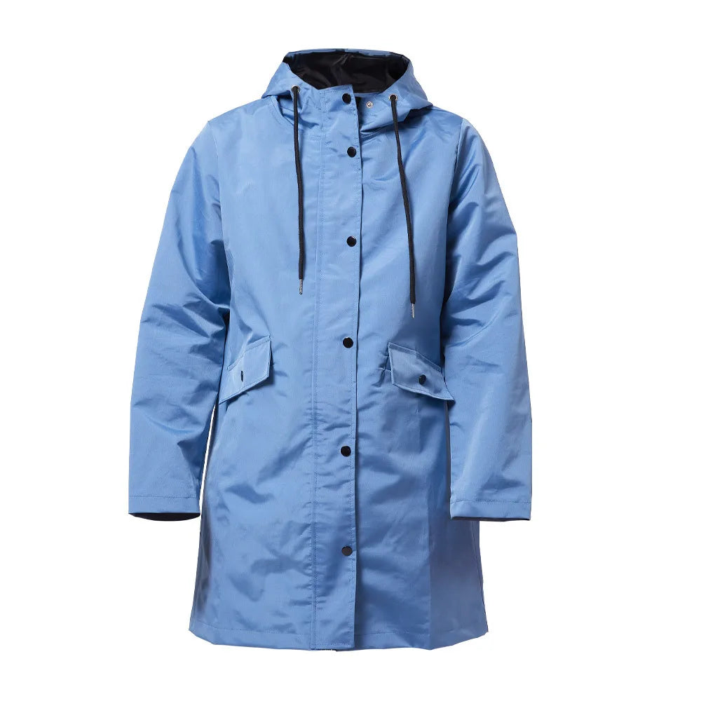 【Breeins】Women Outdoor Waterproof Rain Jacket Casual Loose Hooded Windproof Climbing Jackets Coat For All Seasons