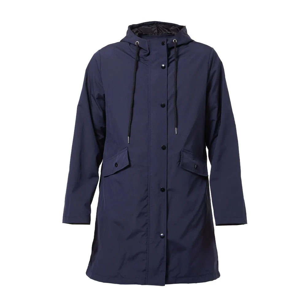 【Breeins】Women Outdoor Waterproof Rain Jacket Casual Loose Hooded Windproof Climbing Jackets Coat For All Seasons