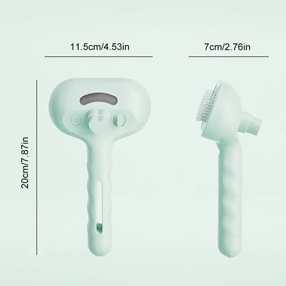 3 in 1 Cat Steam Brush Pet Spray Hair Removal Comb with Release Button Cat Grooming Brush Rechargeable Dog Brush