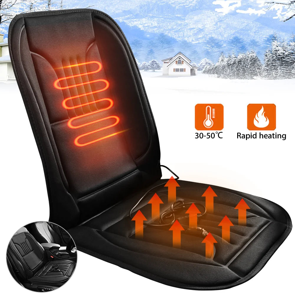 Car heated seat cushion 12V Heated Car Seat Cover Universal Warm Seat Heating Pad Winter Warmer Seat Heating Covers Car Accessor