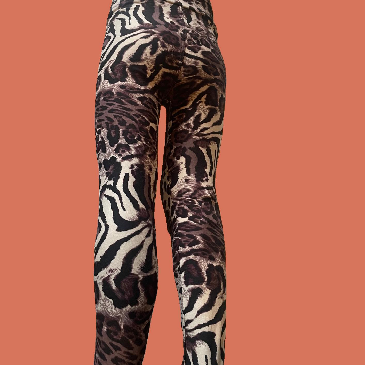 Girls safari design full length leggings