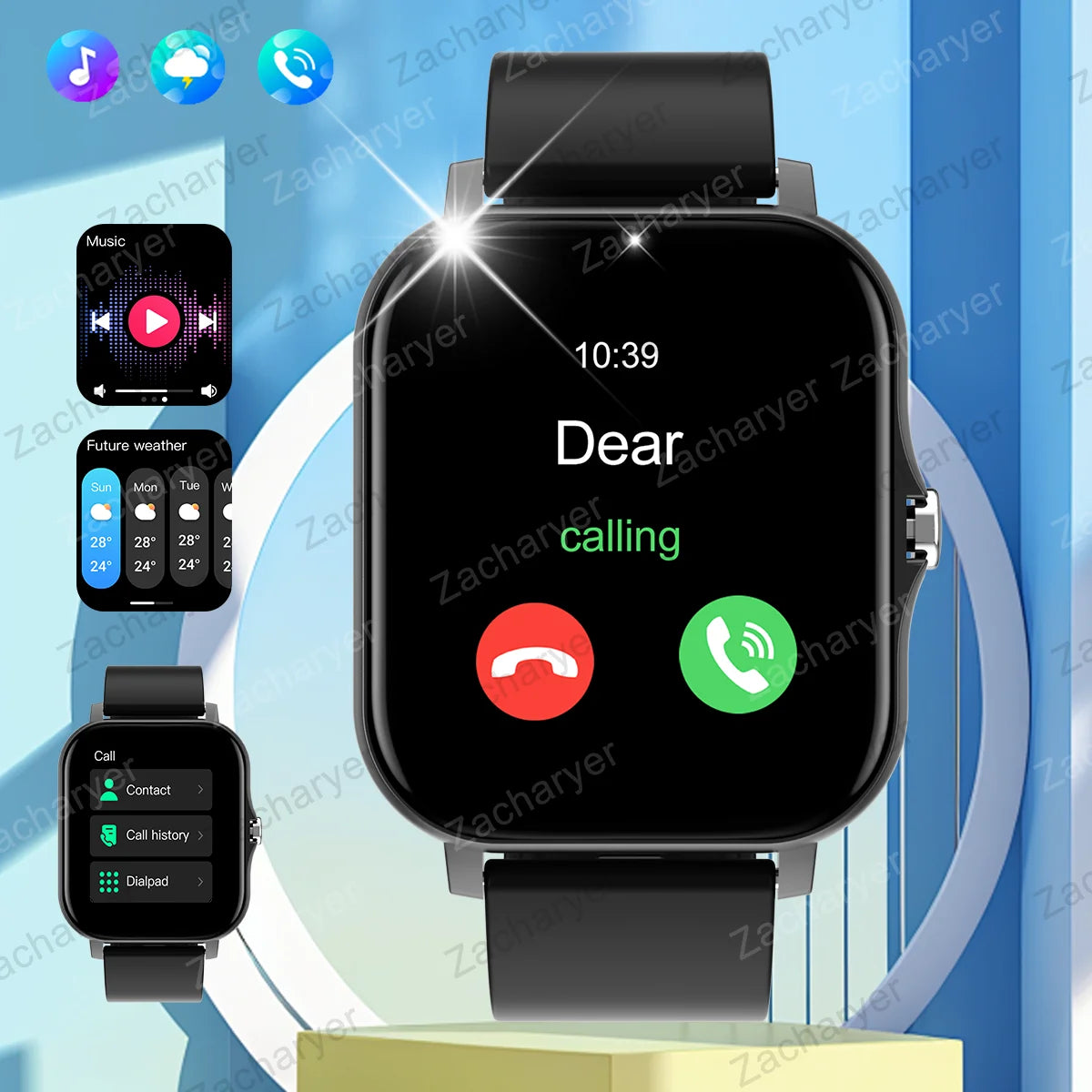 Wireless call function, compatible with Android and iPhone, sports watch, a variety of sports fitness tracking, application cont