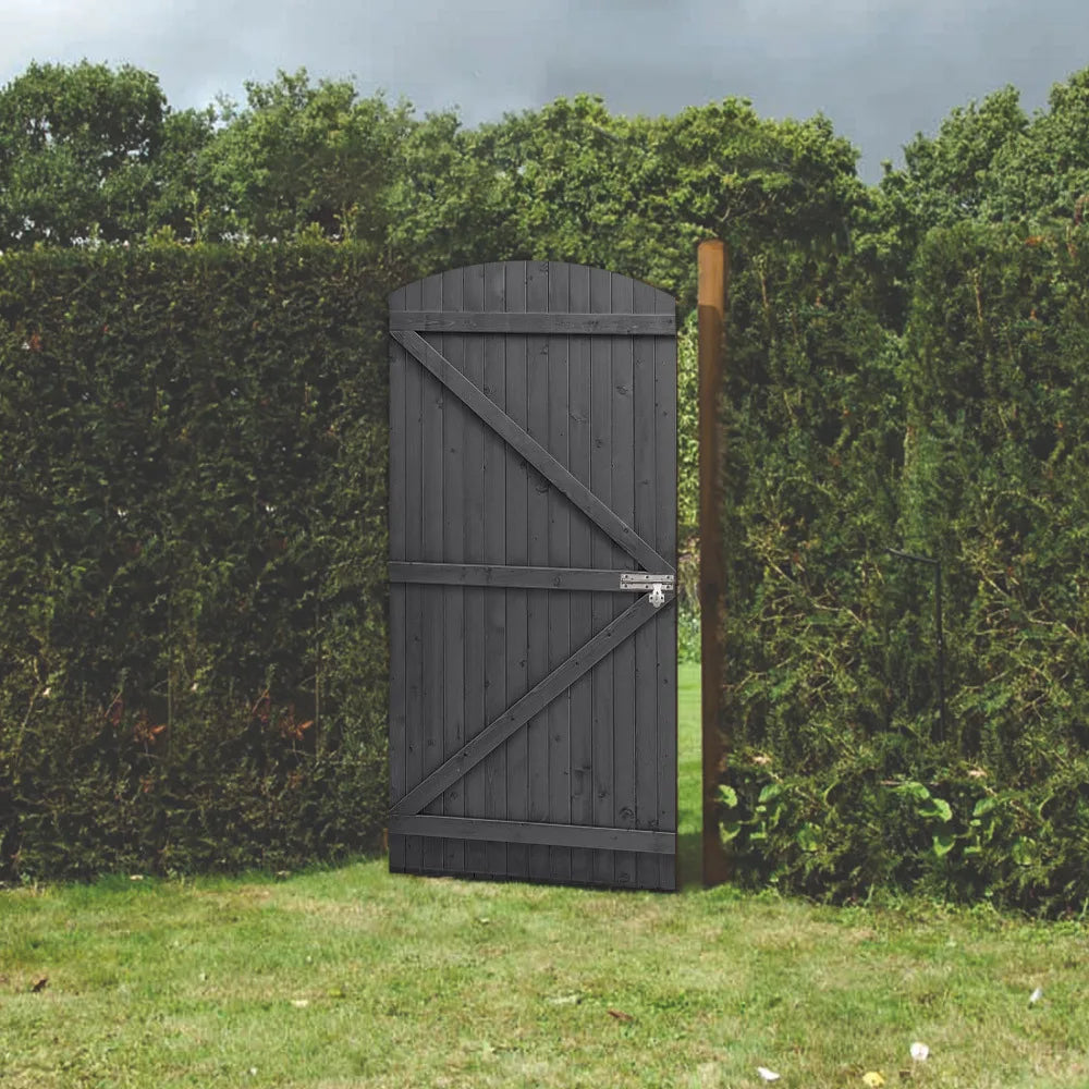 【Breeins】Outdoor antiseptic wood courtyard fence door garden courtyard entrance guardrail with fence