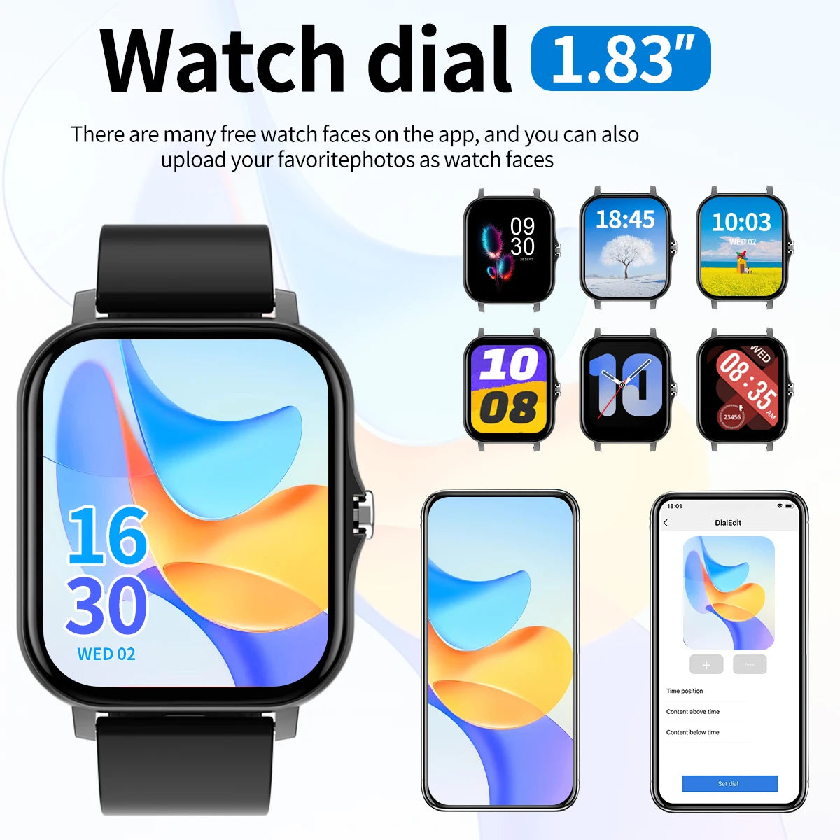 New smartwatch, can answer and make calls, has call reminder and rejection function, compatible with Android and iPhone
