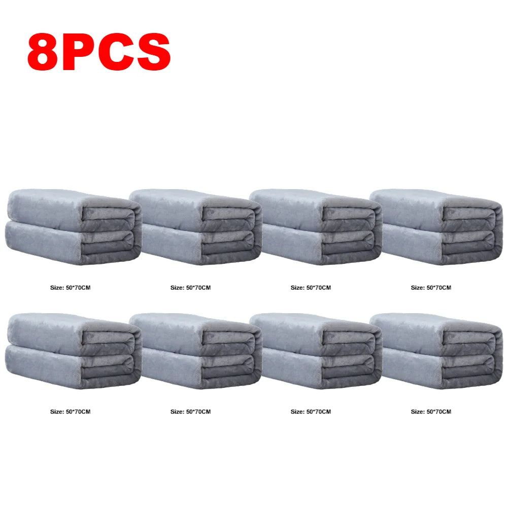 1-10PCS Flannel Fleece Blanket Winter Cozy Soft Blankets Multifunctional Farley Plush Blanket Cover Thermal Mat For Home Office