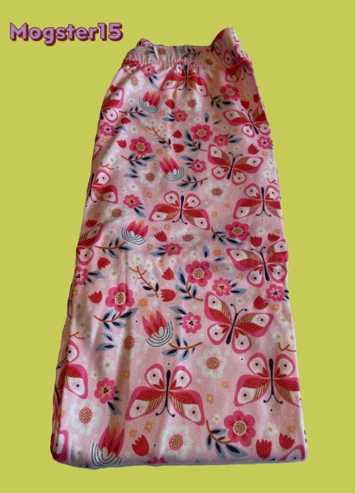 Pink butterflies & flowers design full length leggings