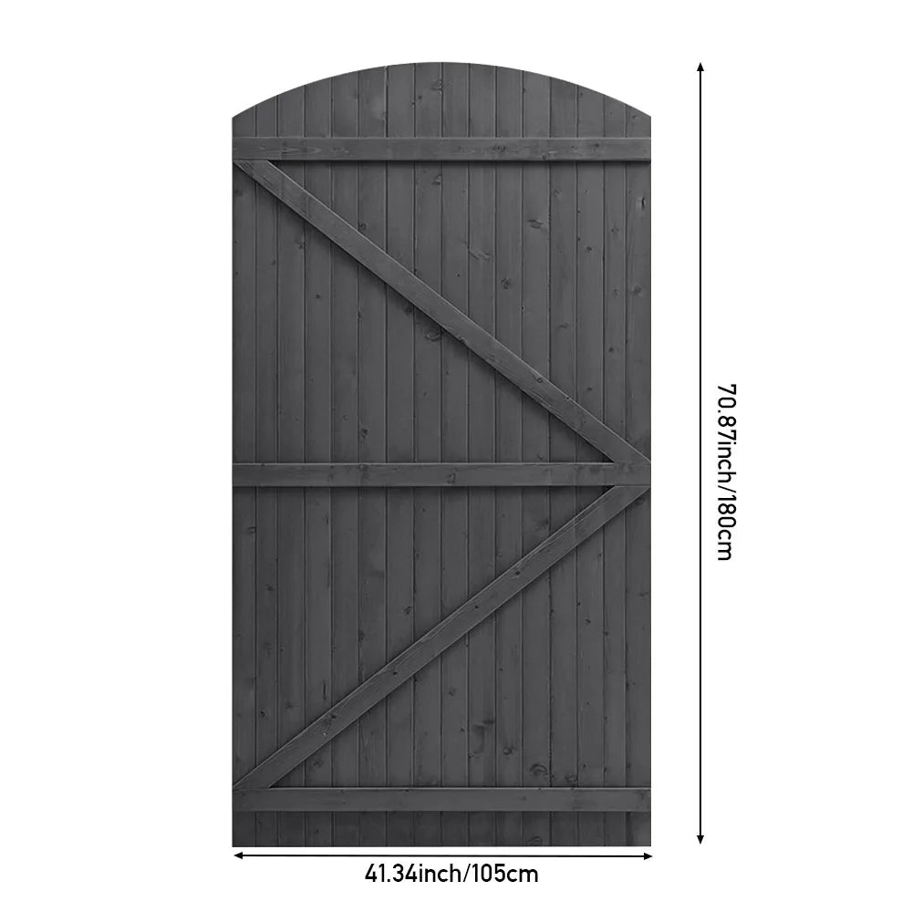【Breeins】Outdoor antiseptic wood courtyard fence door garden courtyard entrance guardrail with fence