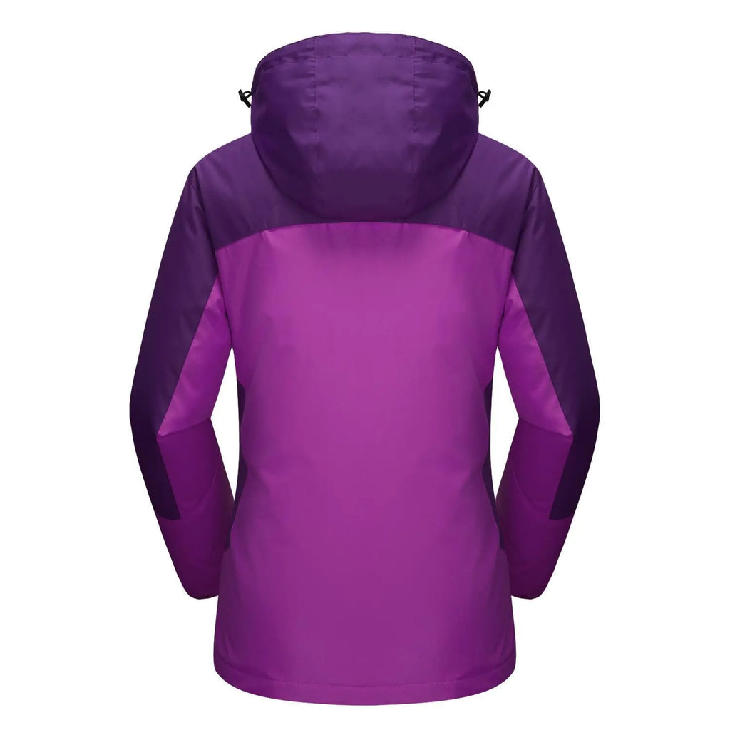 Women's 3-IN-1 Jackets Waterproof Fleece Jacket Outdoor Windproof Skiing Snowboarding Coat Hiking Jackets Parka Hodded Coats
