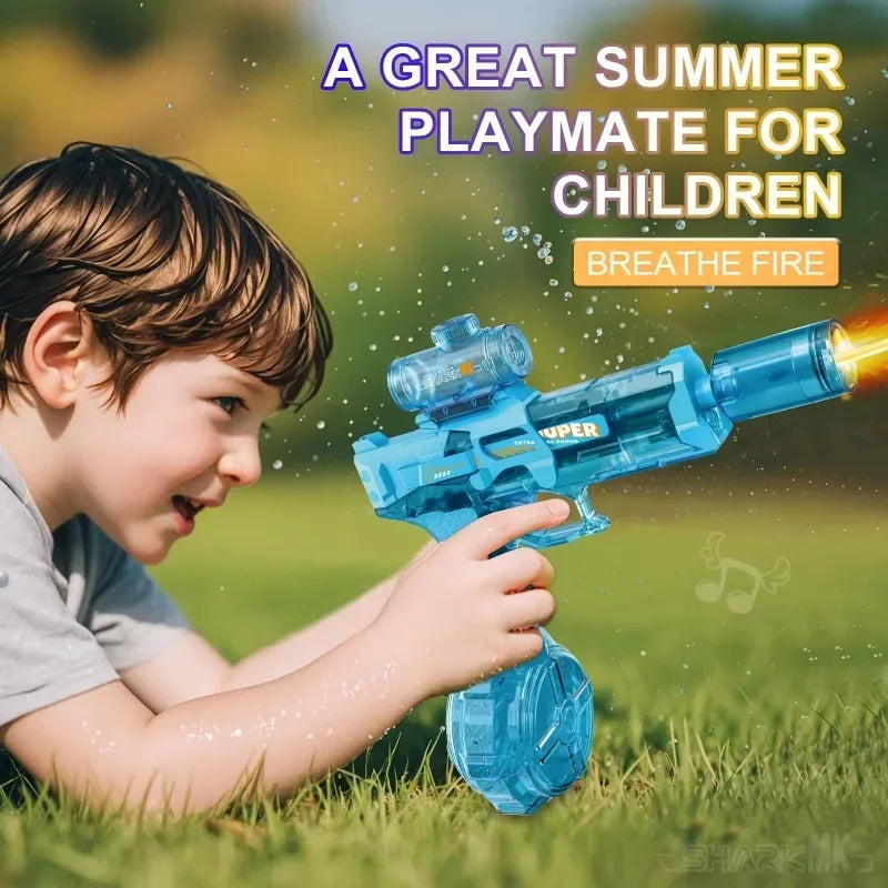 Led Light Emitting Electric Water Gun Toys Children Automatic Sensor Lights Water Pistol Summer Outdoor Beach Pool Toy for Kids