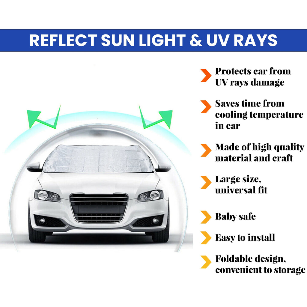 Winter Car Windshield Cover Windscreen Front Covers Anti Snow Frost Ice Shield  Sun Shade Dust Protector Heat Sun Mat Windscreen