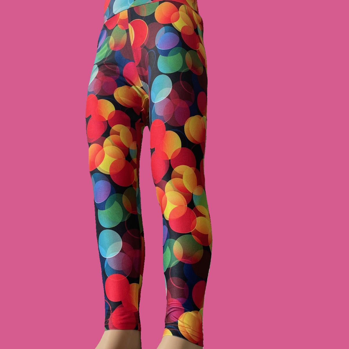 Girls 'sunspot' design full length leggings